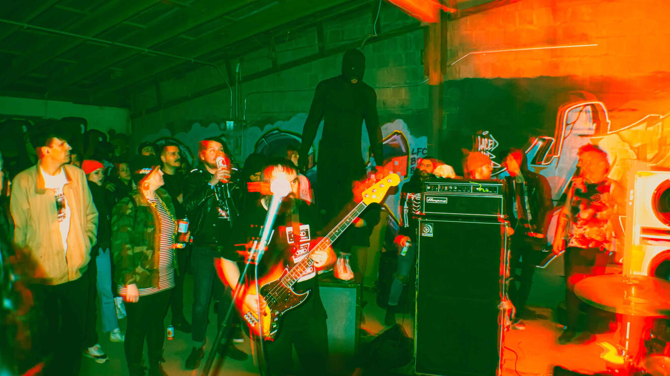 Fuck Money in an abandoned warehouse on 3/17/23.